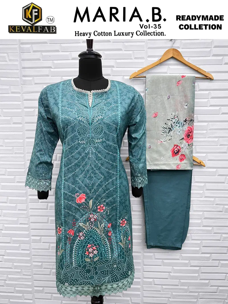 Maria B Vol 35 By Keval Fab Lawn Cotton Printed Readymade Suits Orders In India